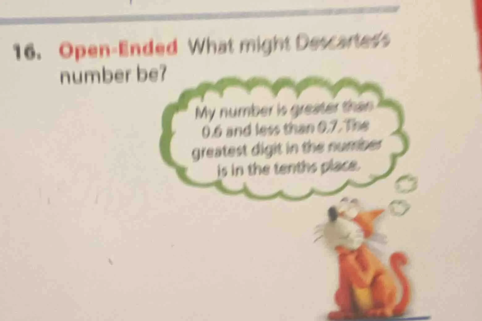 16. open - ended what might descartess number be? my number is greater …