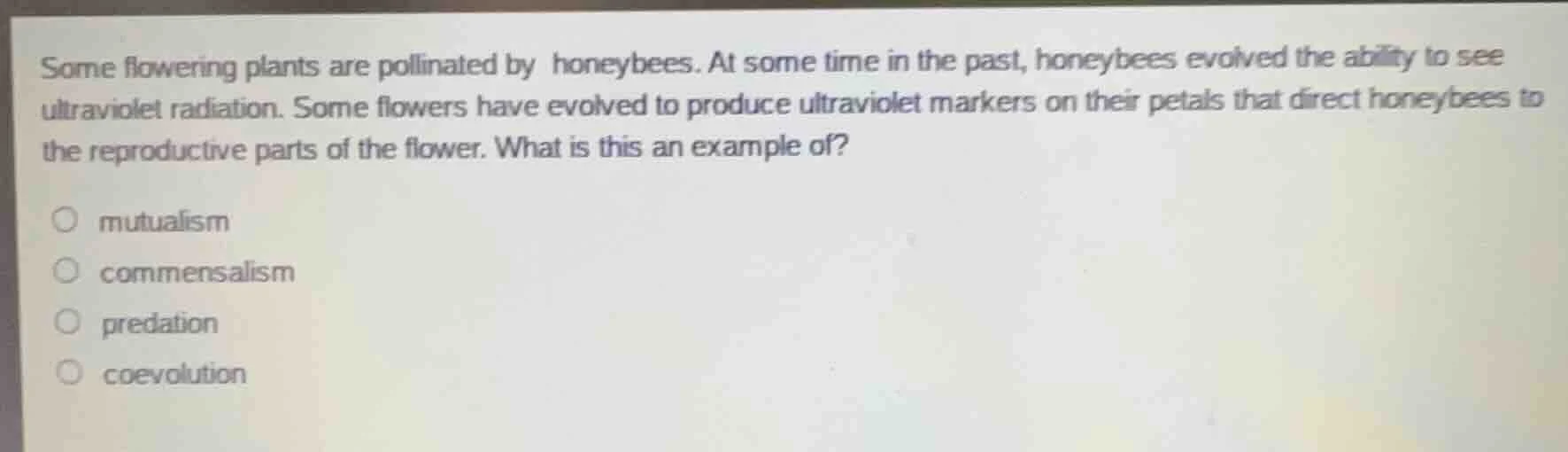 some flowering plants are pollinated by honeybees. at some time in the …