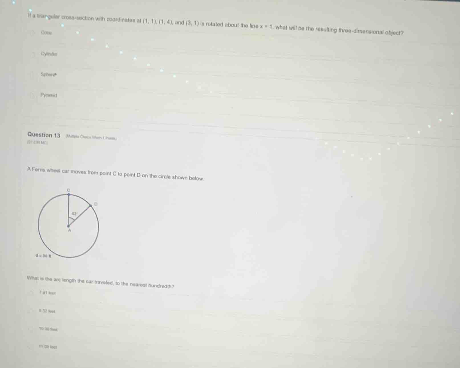 if a triangular cross - section with coordinates at (1, 1), (1, 4), and…