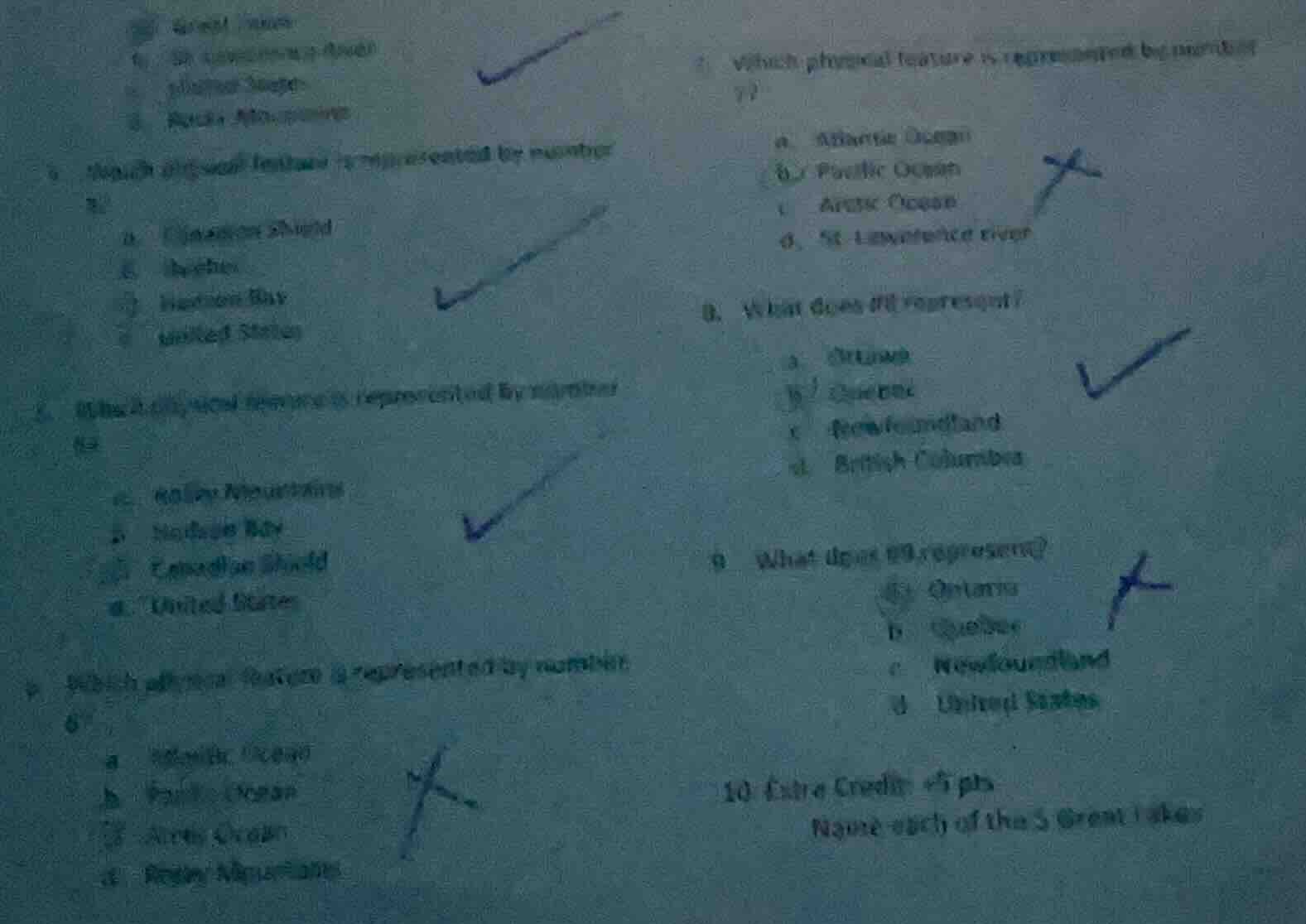 1. which physical feature is represented by number 1? a. atlantic ocean…