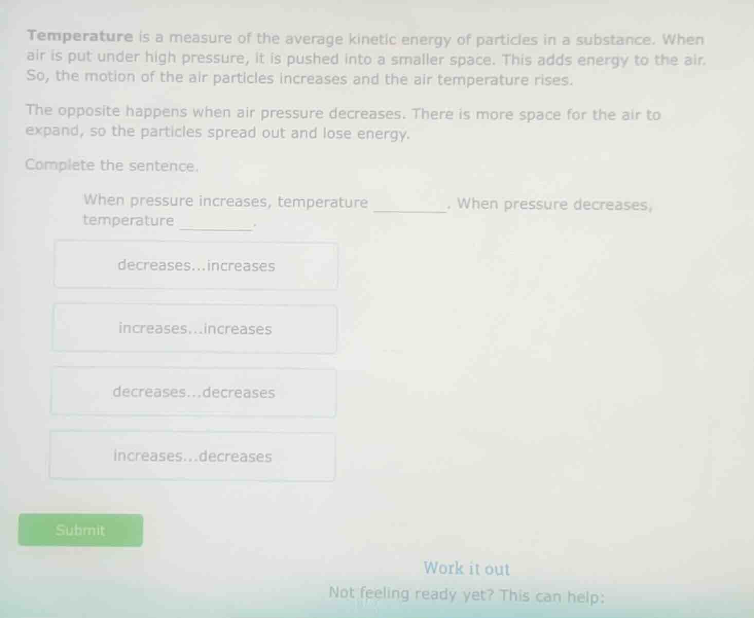 temperature is a measure of the average kinetic energy of particles in …