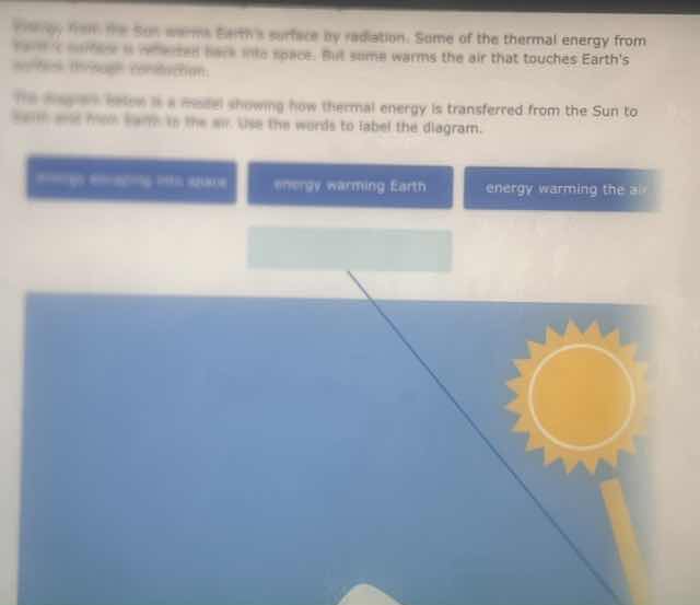 daily, from the sun warms earths surface by radiation. some of the ther…