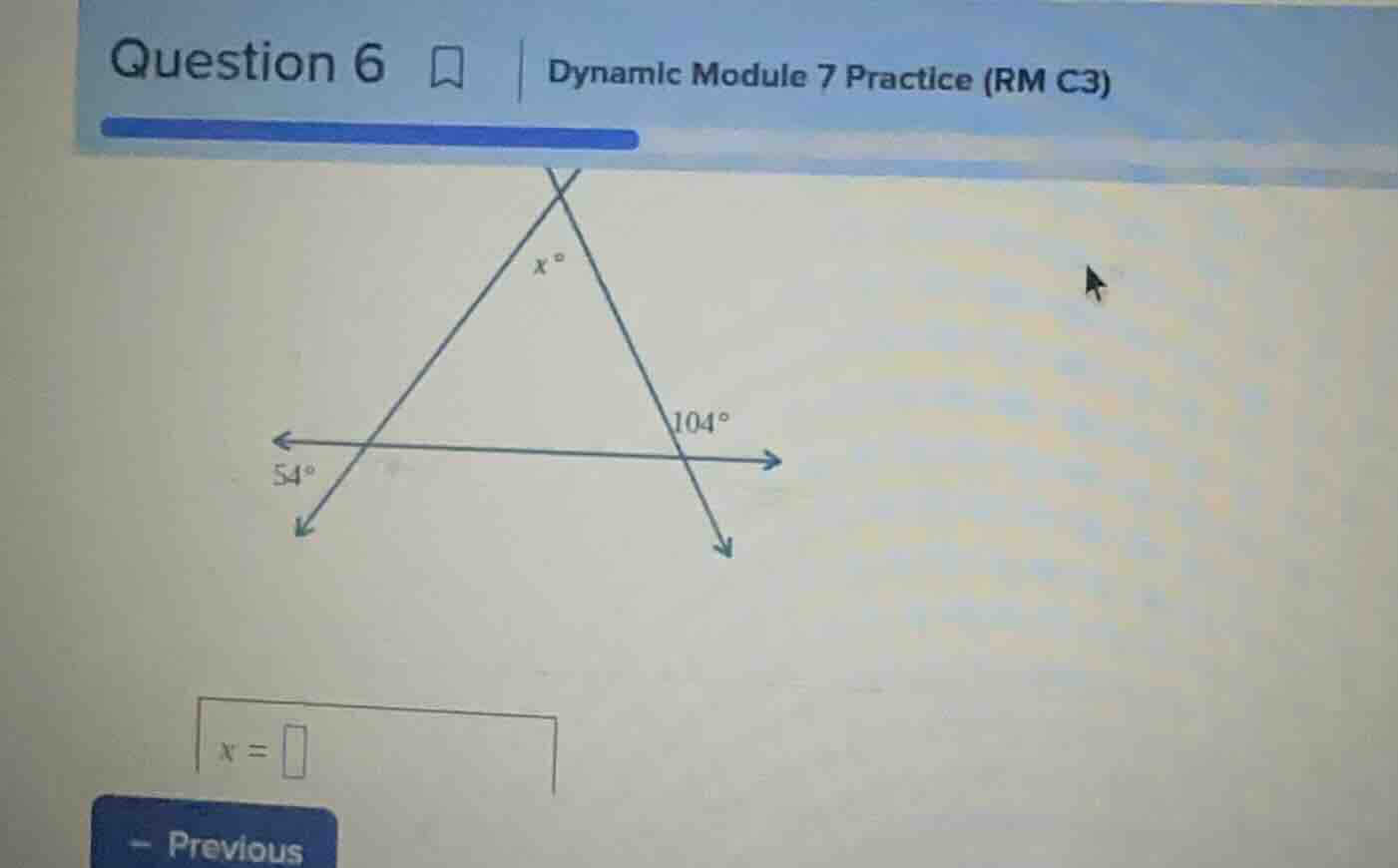 question 6 dynamic module 7 practice (rm c3) (there is a triangle - lik…