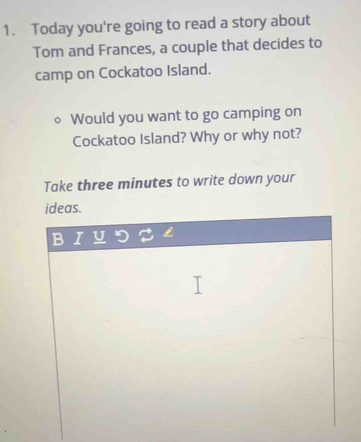 1. today youre going to read a story about tom and frances, a couple th…