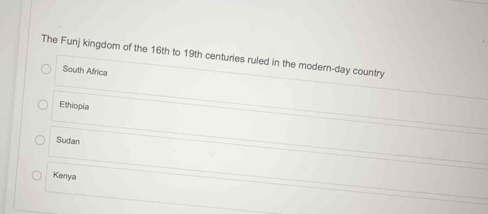 the funj kingdom of the 16th to 19th centuries ruled in the modern - da…