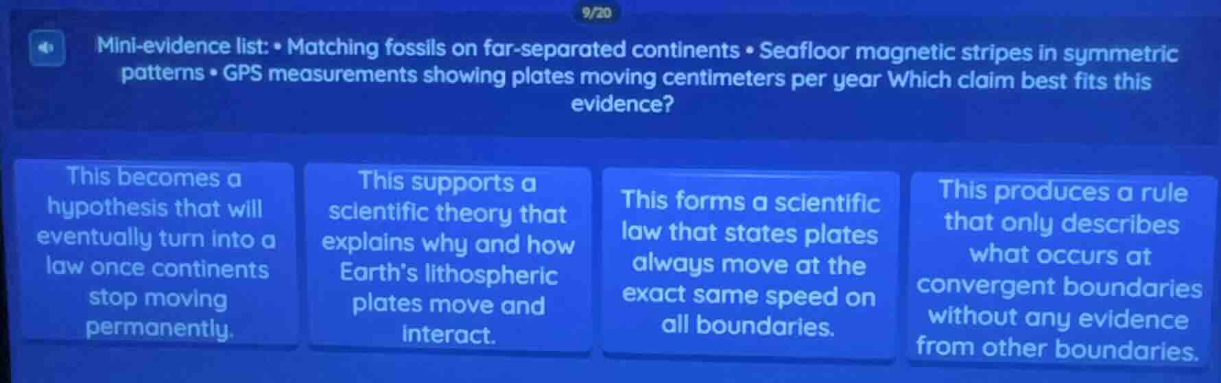 mini - evidence list: • matching fossils on far - separated continents …