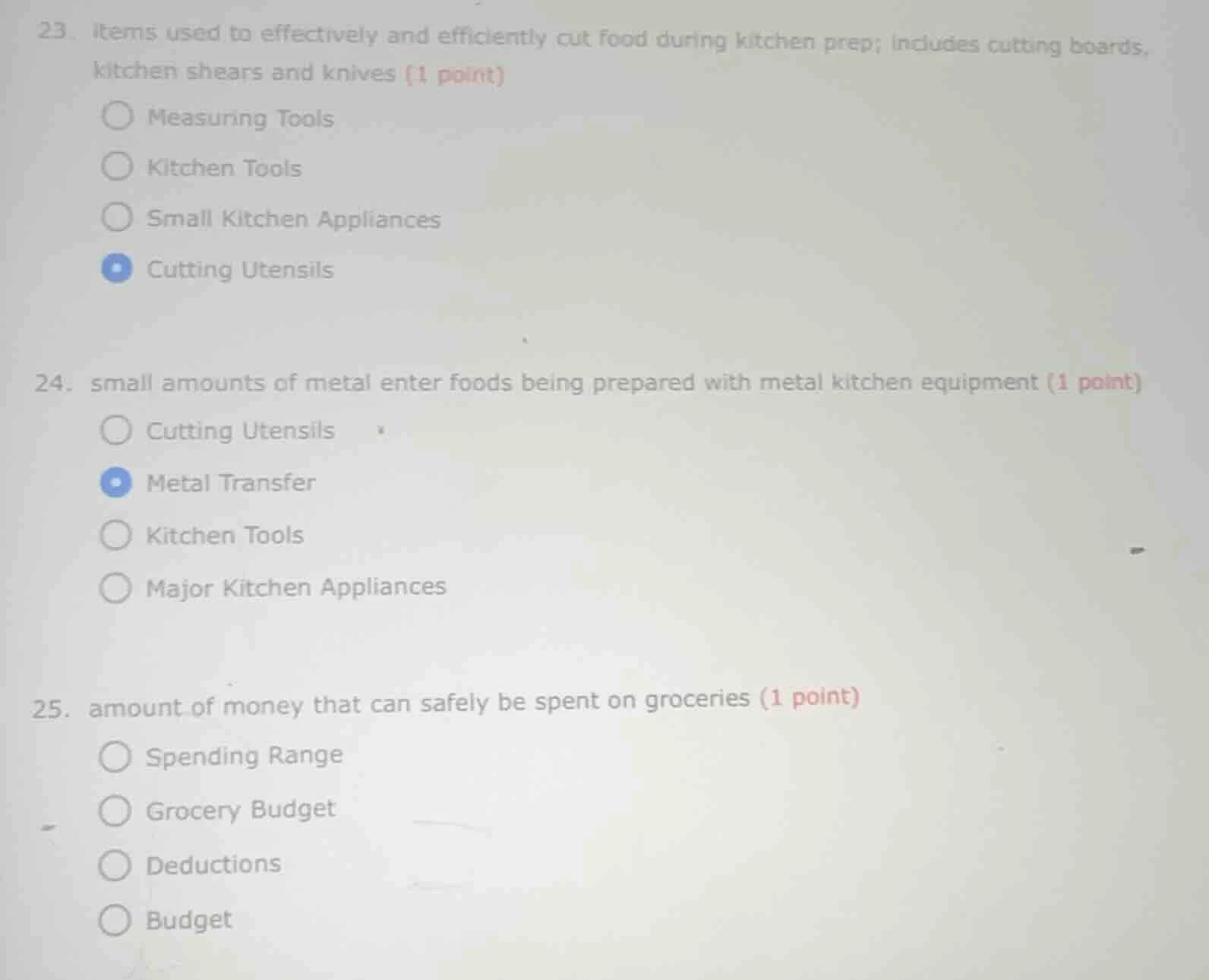 23. items used to effectively and efficiently cut food during kitchen p…