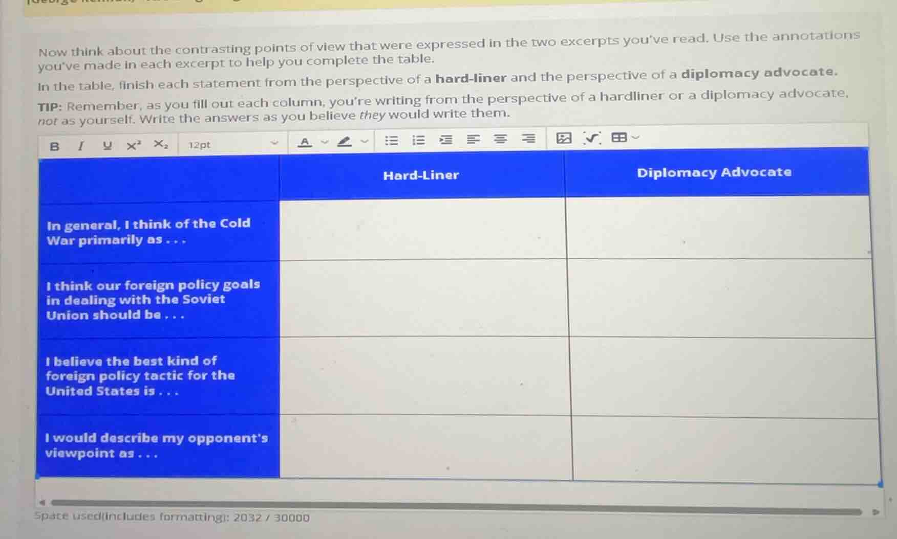 now think about the contrasting points of view that were expressed in t…