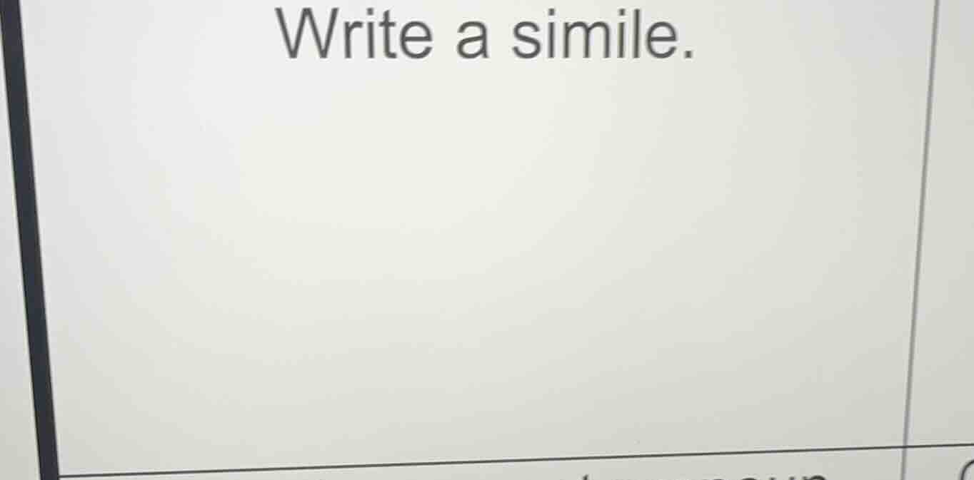 write a simile.