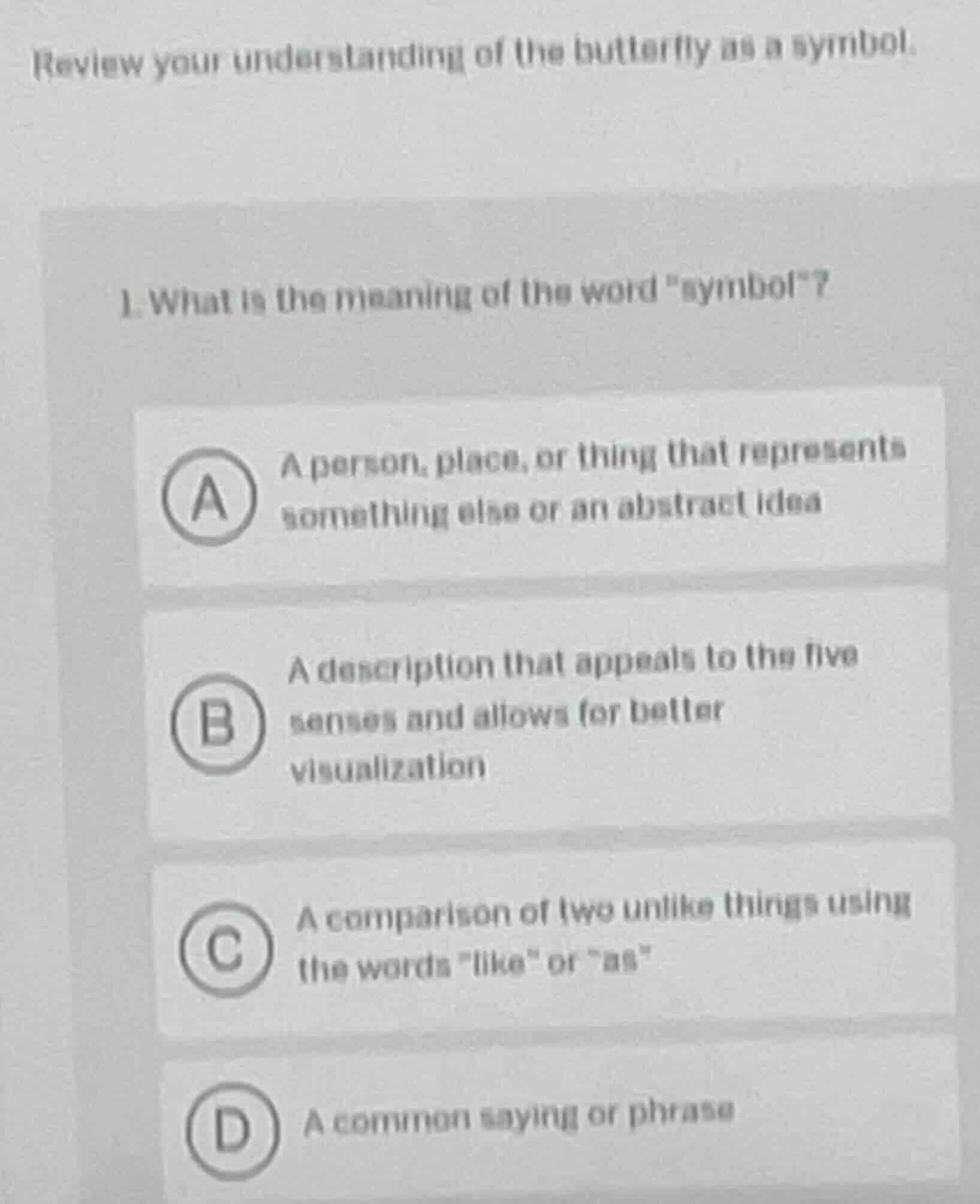 review your understanding of the butterfly as a symbol. 1. what is the …