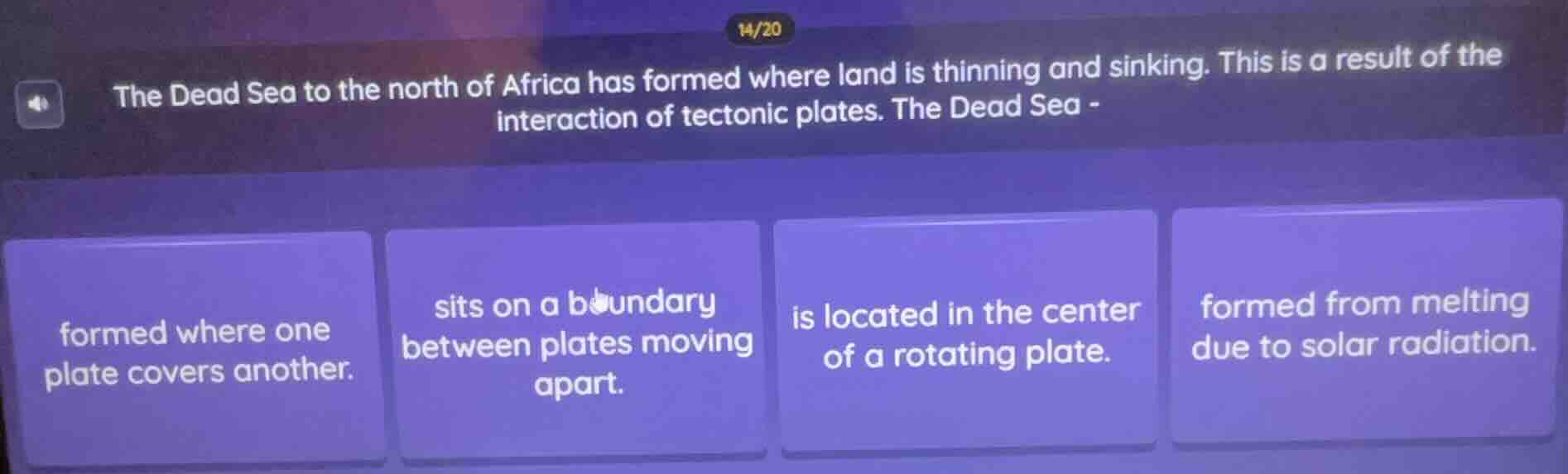 the dead sea to the north of africa has formed where land is thinning a…