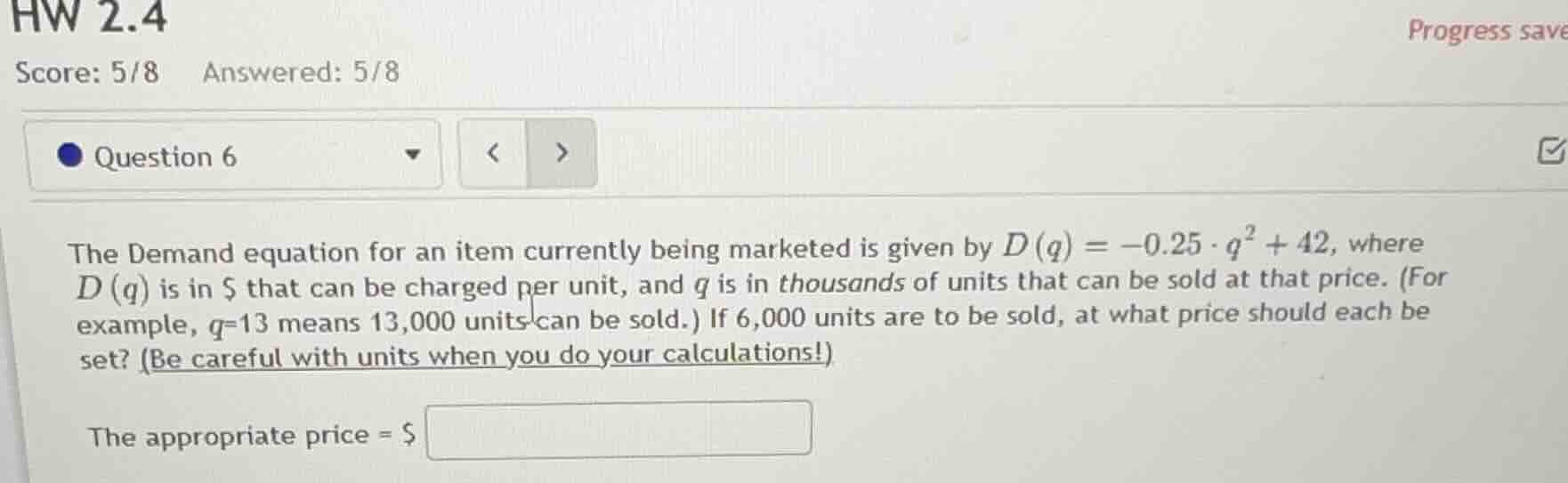 the demand equation for an item currently being marketed is given by $d…