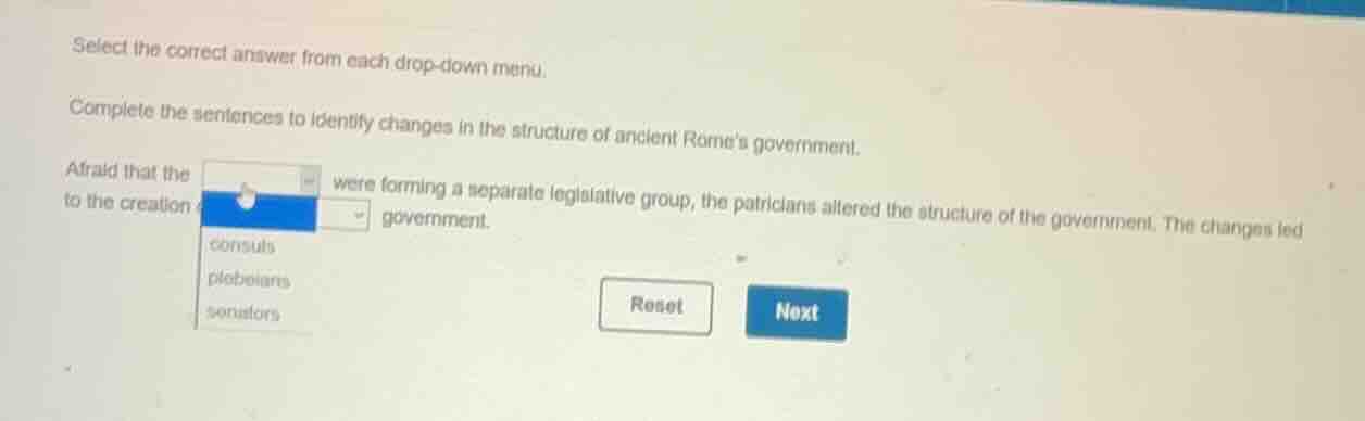 select the correct answer from each drop - down menu. complete the sent…
