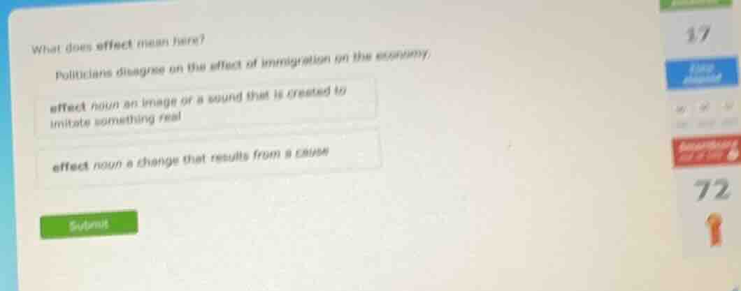 what does effect mean here? politicians disagree on the effect of immig…