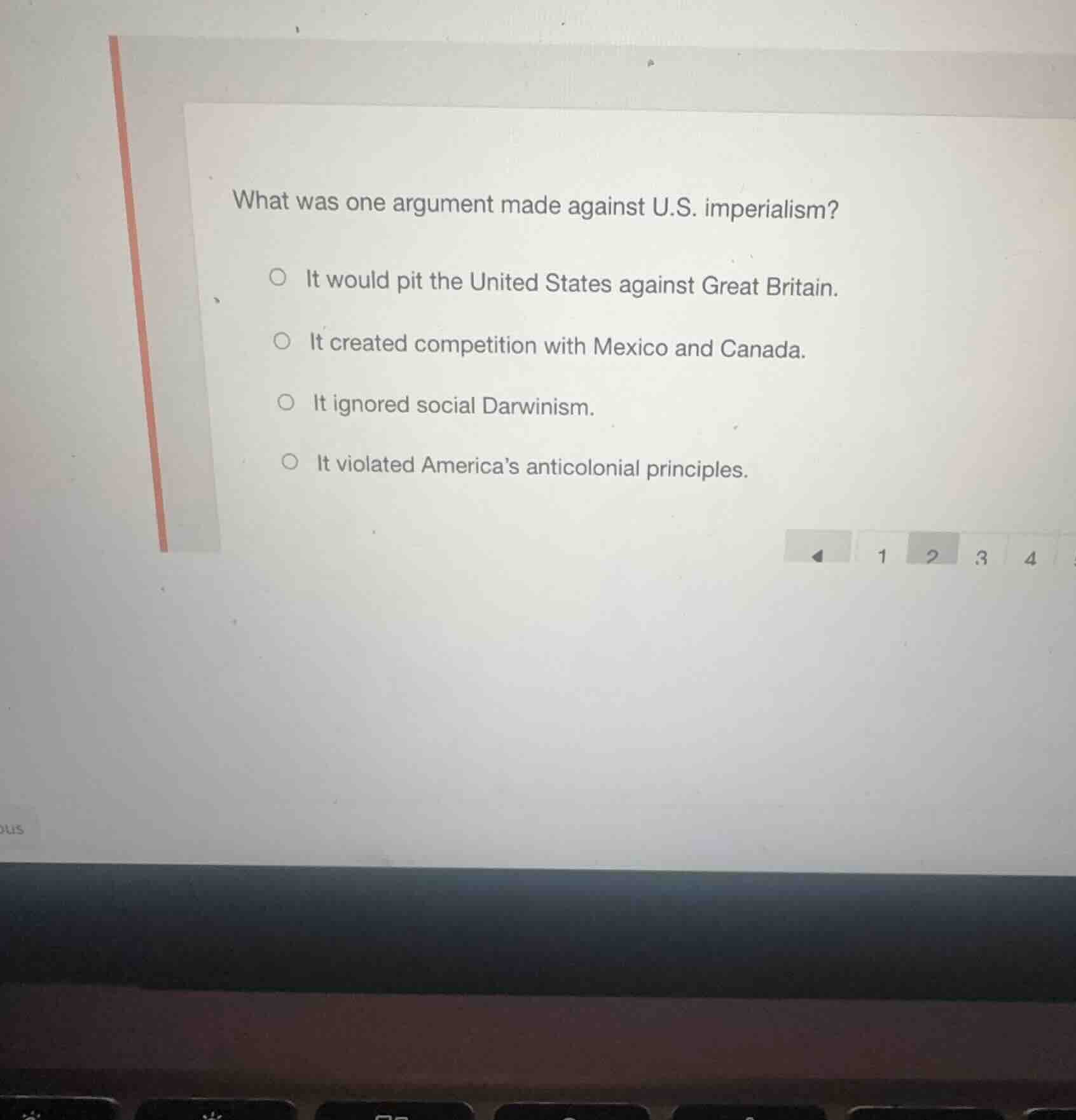 what was one argument made against u.s. imperialism? it would pit the u…