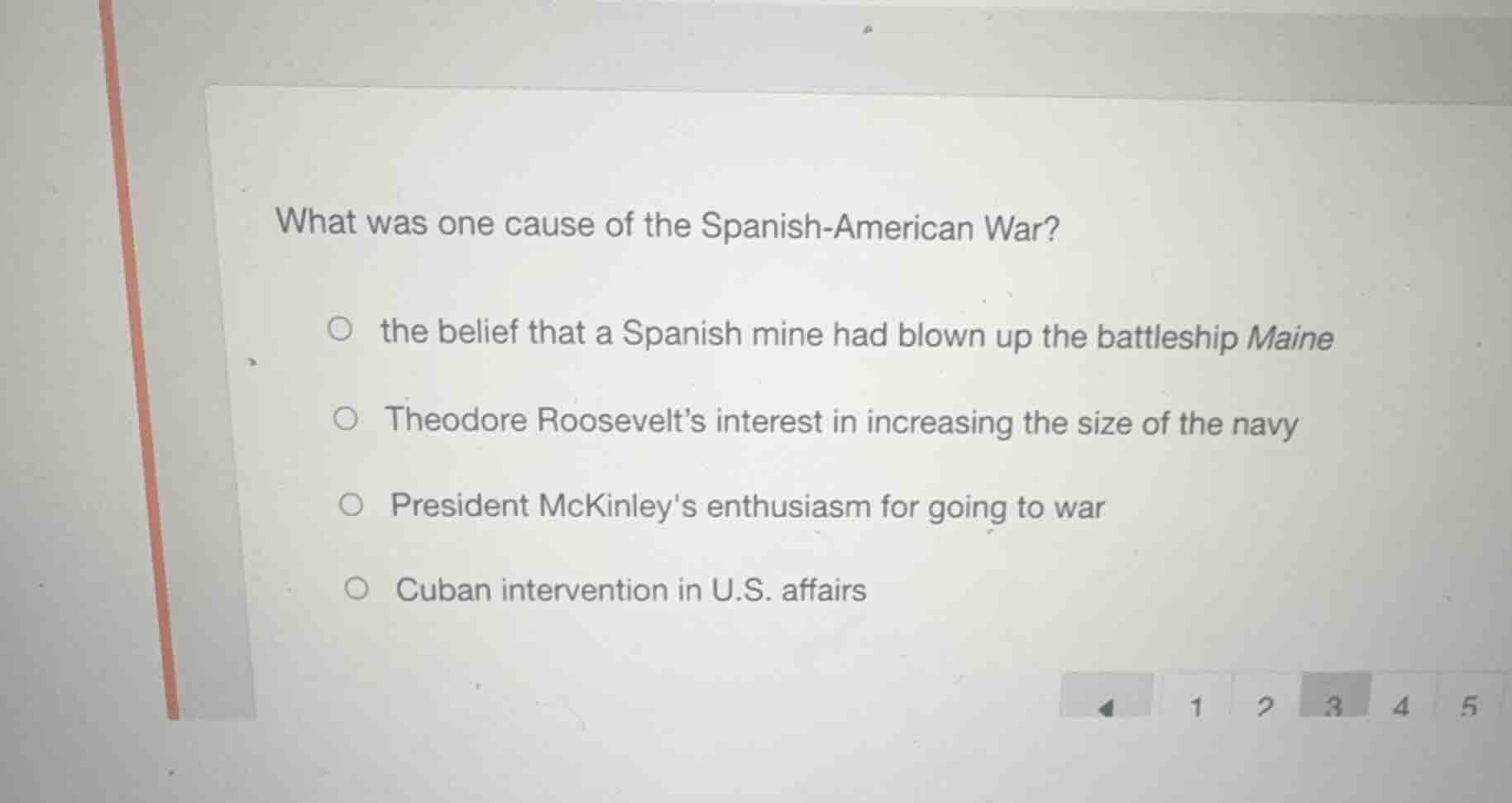 what was one cause of the spanish - american war? the belief that a spa…