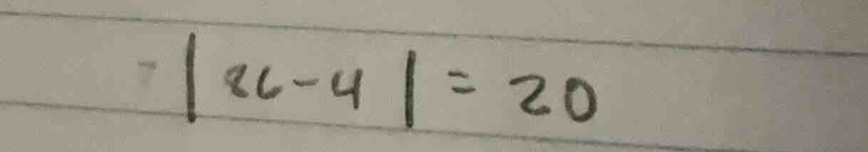 |x - 4| = 20