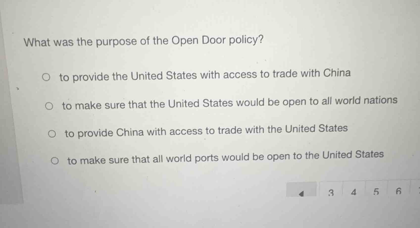 what was the purpose of the open door policy? to provide the united sta…