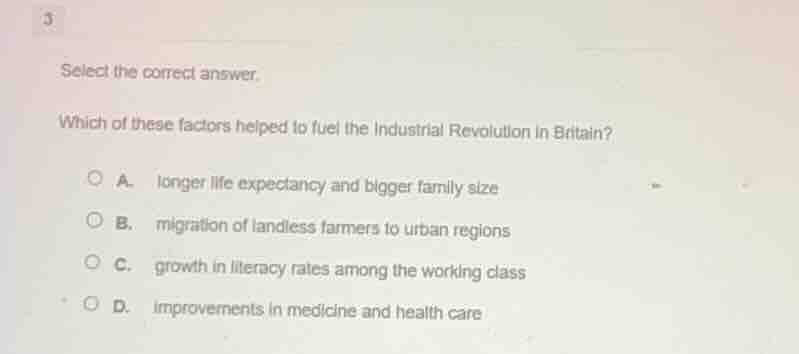 3 select the correct answer. which of these factors helped to fuel the …