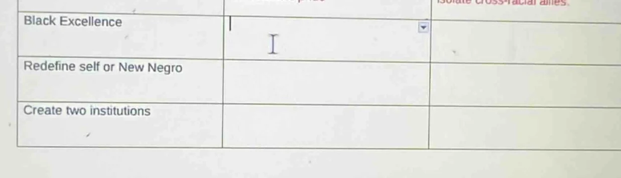 black excellence redefine self or new negro create two institutions