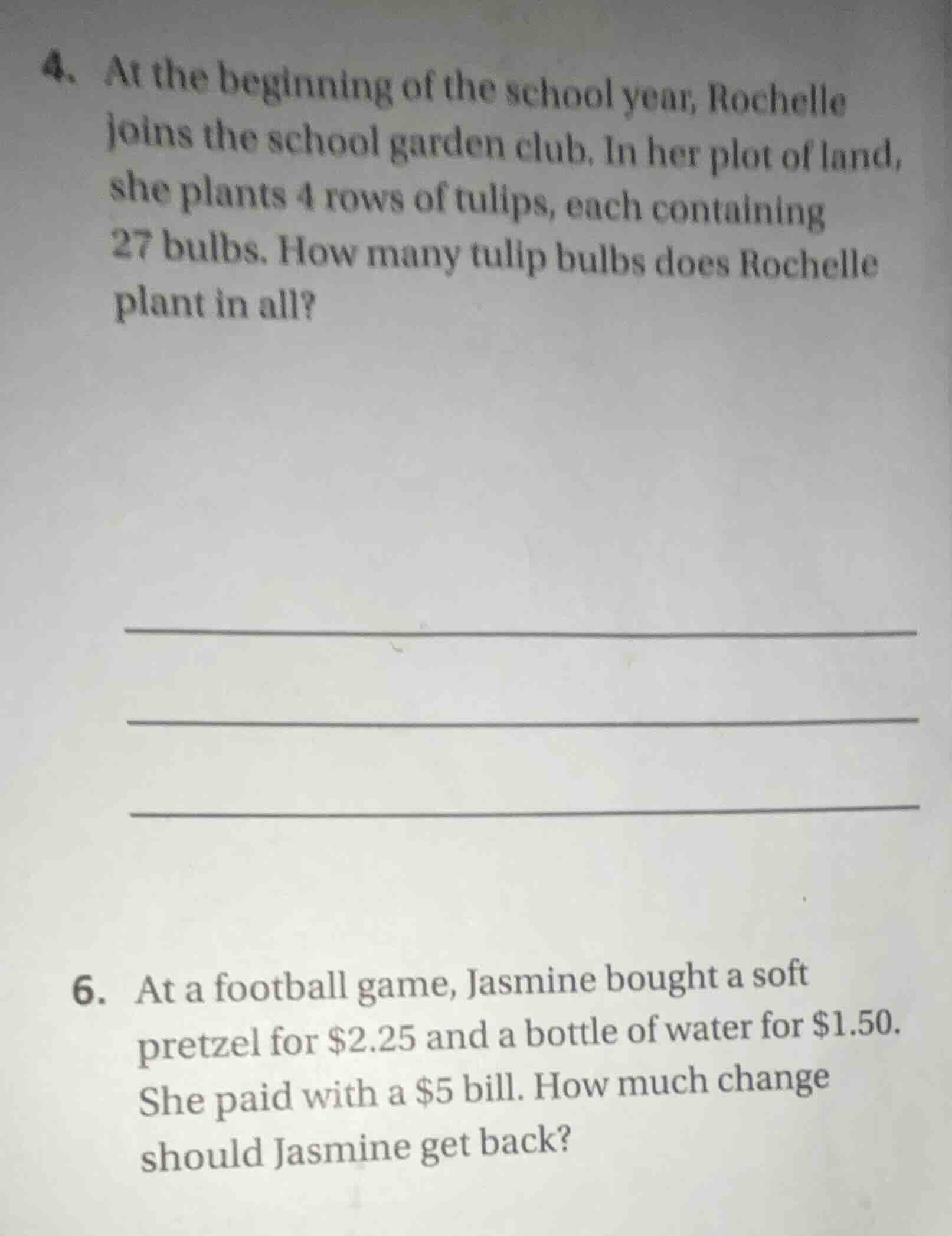 4. at the beginning of the school year, rochelle joins the school garde…