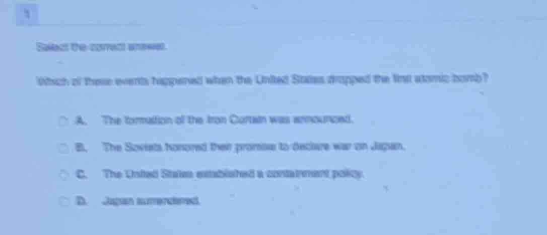 select the correct answer. which of these events happened when the unit…