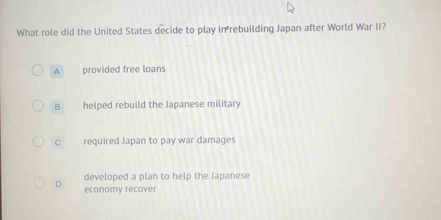 what role did the united states decide to play in rebuilding japan afte…