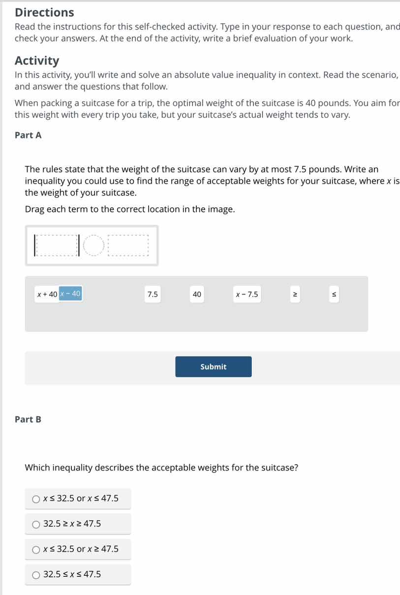 directions read the instructions for this self - checked activity. type…