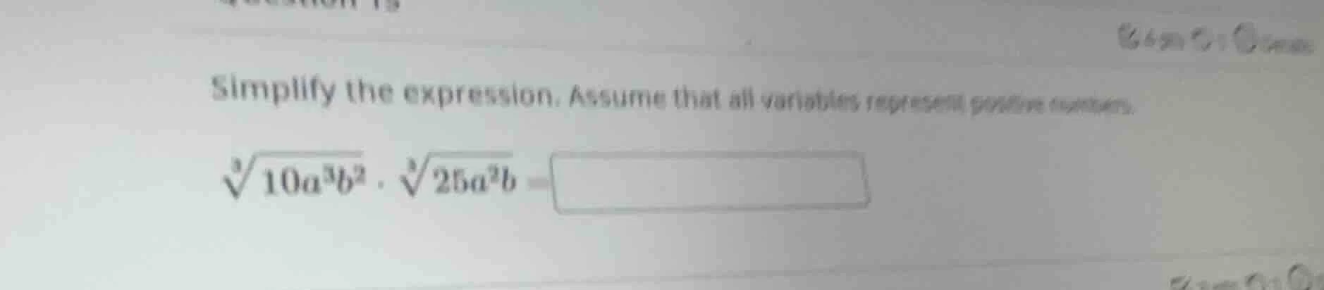 simplify the expression. assume that all variables represent positive n…