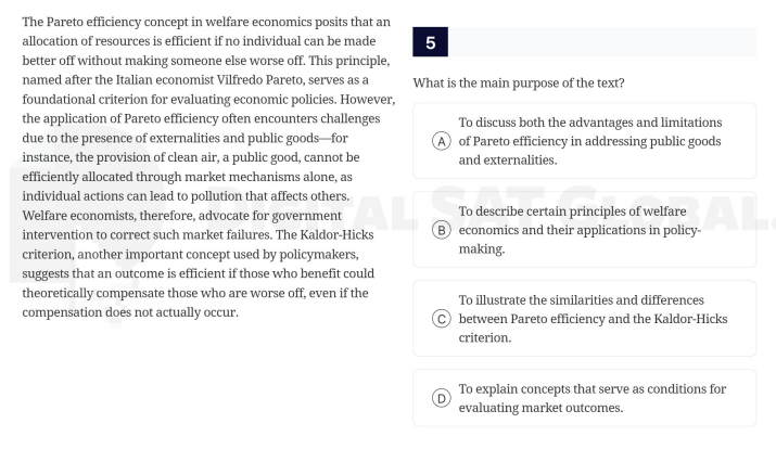 the pareto efficiency concept in welfare economics posits that an alloc…
