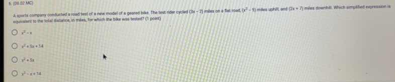 4. a sports company conducted a road test of a new model of a geared bi…