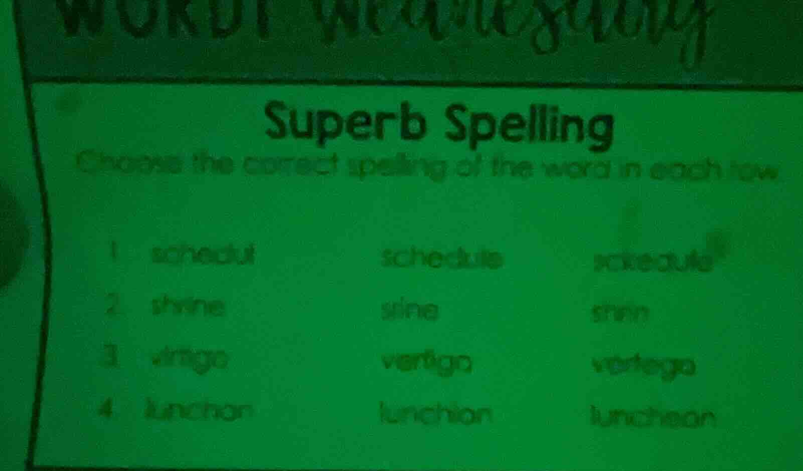 superb spelling choose the correct spelling of the word in each row 1 s…