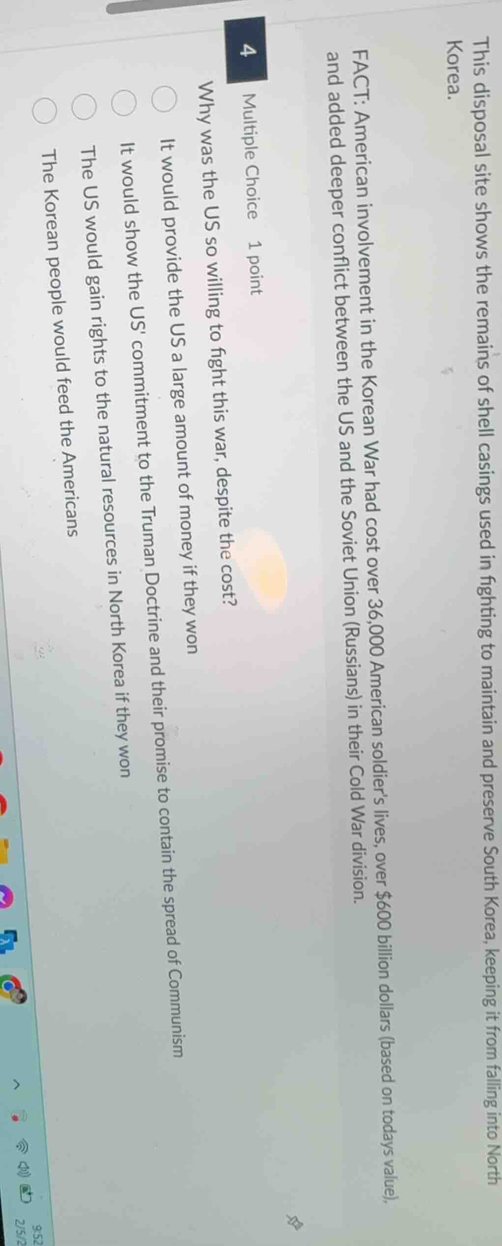 fact: american involvement in the korean war had cost over 36,000 ameri…