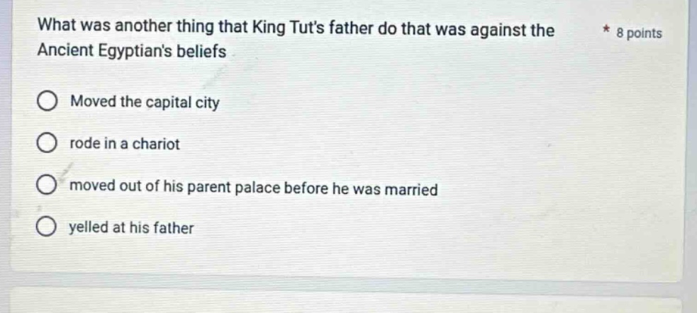 what was another thing that king tuts father do that was against the an…