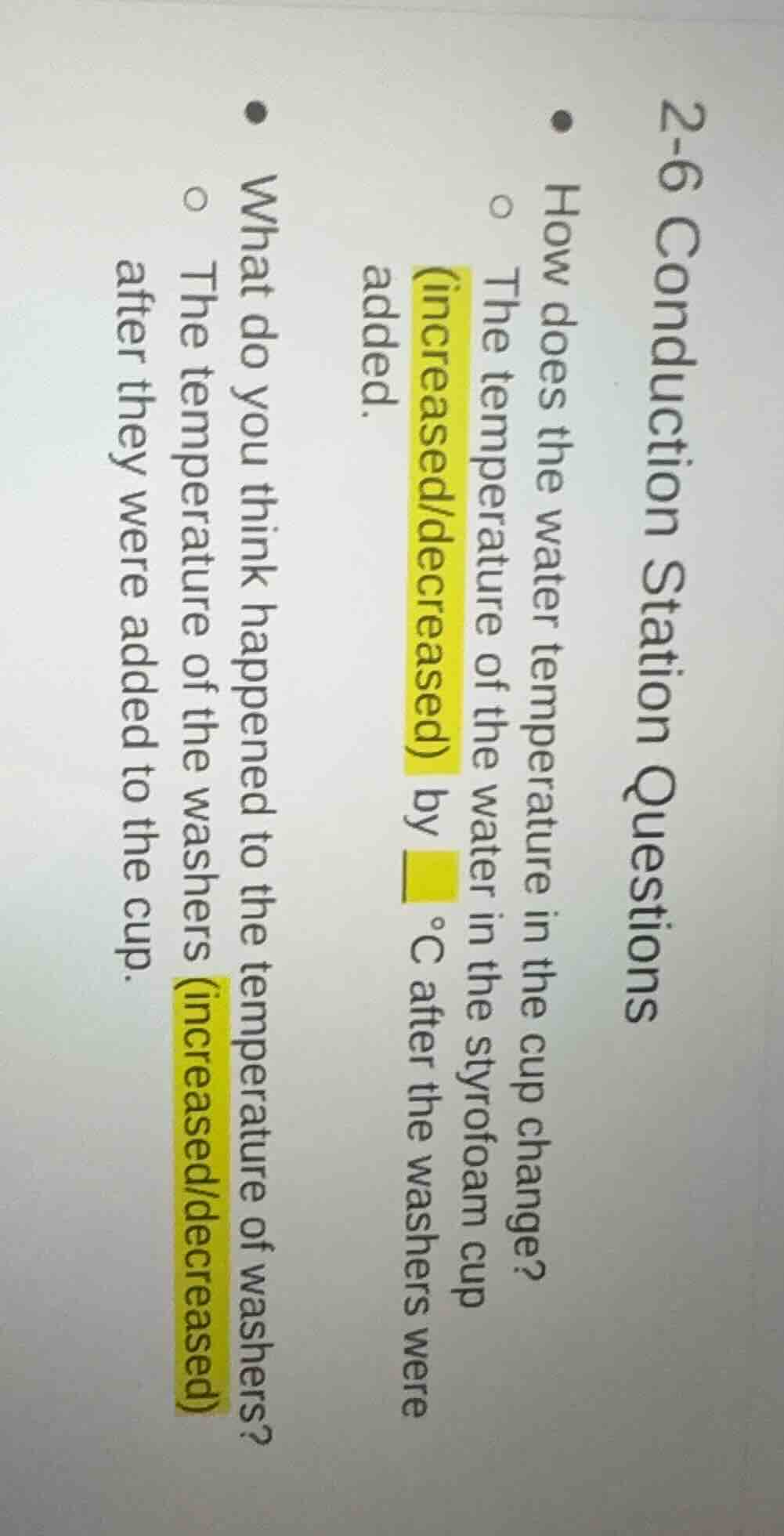 2-6 conduction station questions - how does the water temperature in th…