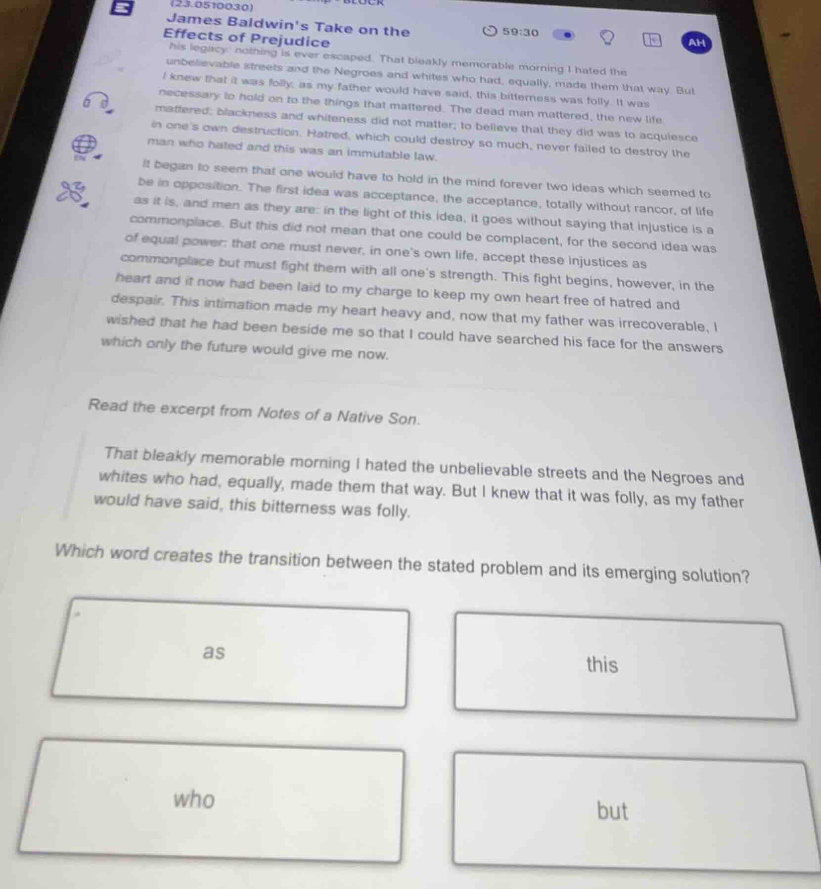 read the excerpt from notes of a native son. that bleakly memorable mor…