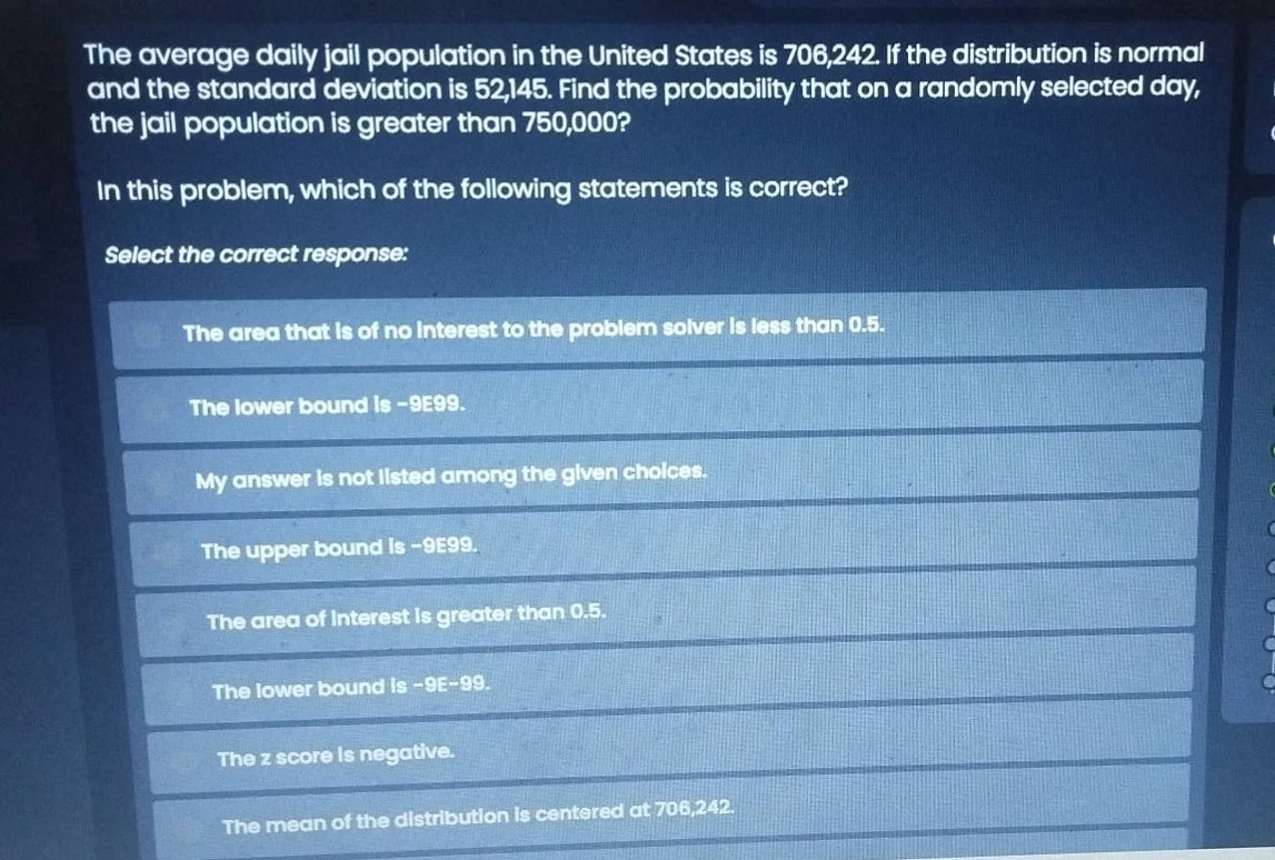 the average daily jail population in the united states is 706,242. if t…