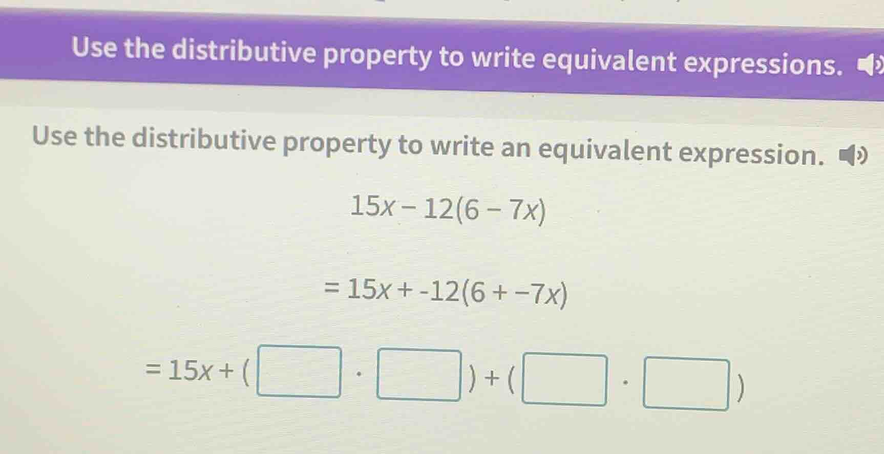use the distributive property to write equivalent expressions. use the …
