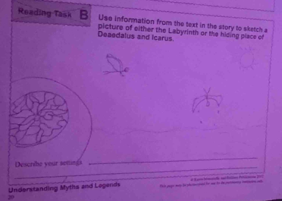 reading task b use information from the text in the story to sketch a p…