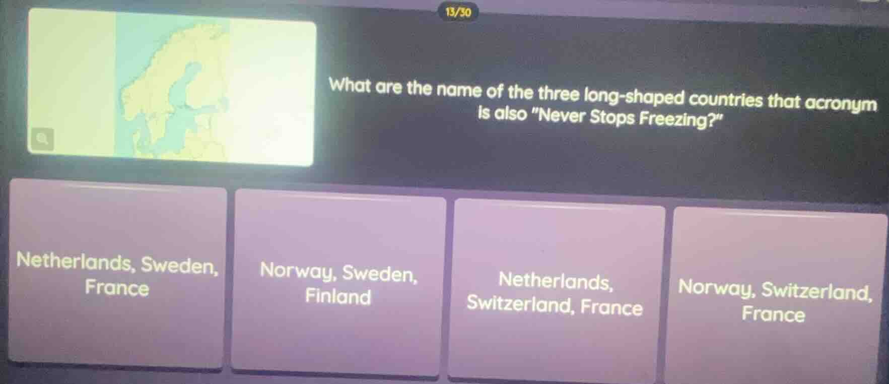 what are the name of the three long - shaped countries that acronym is …
