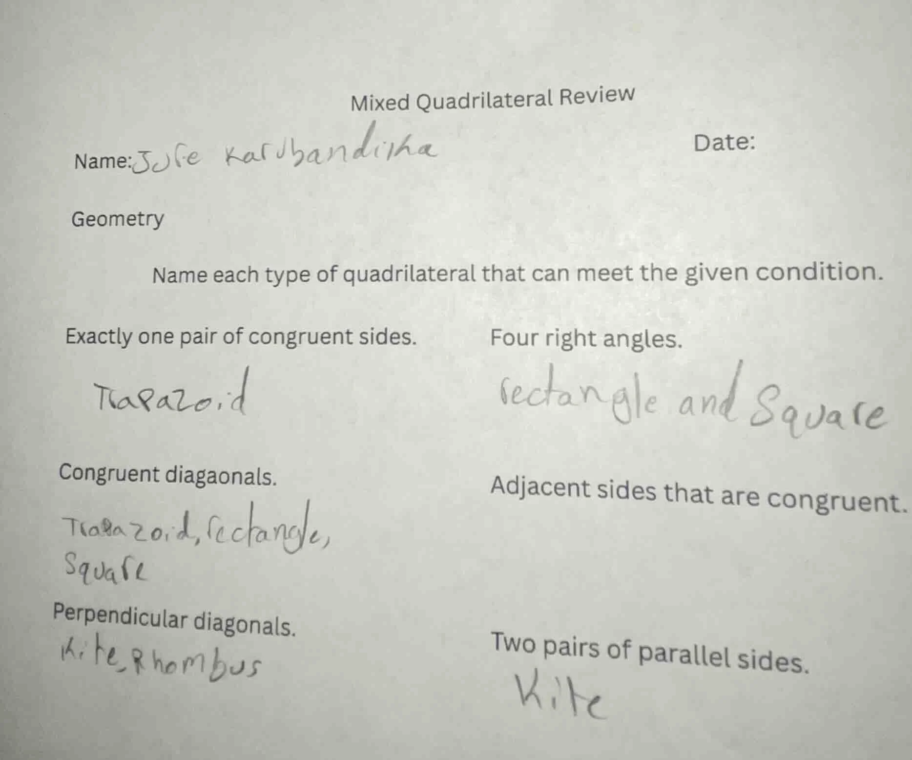 mixed quadrilateral review name:jefe karubandika\t\t\t\tdate: geometry …