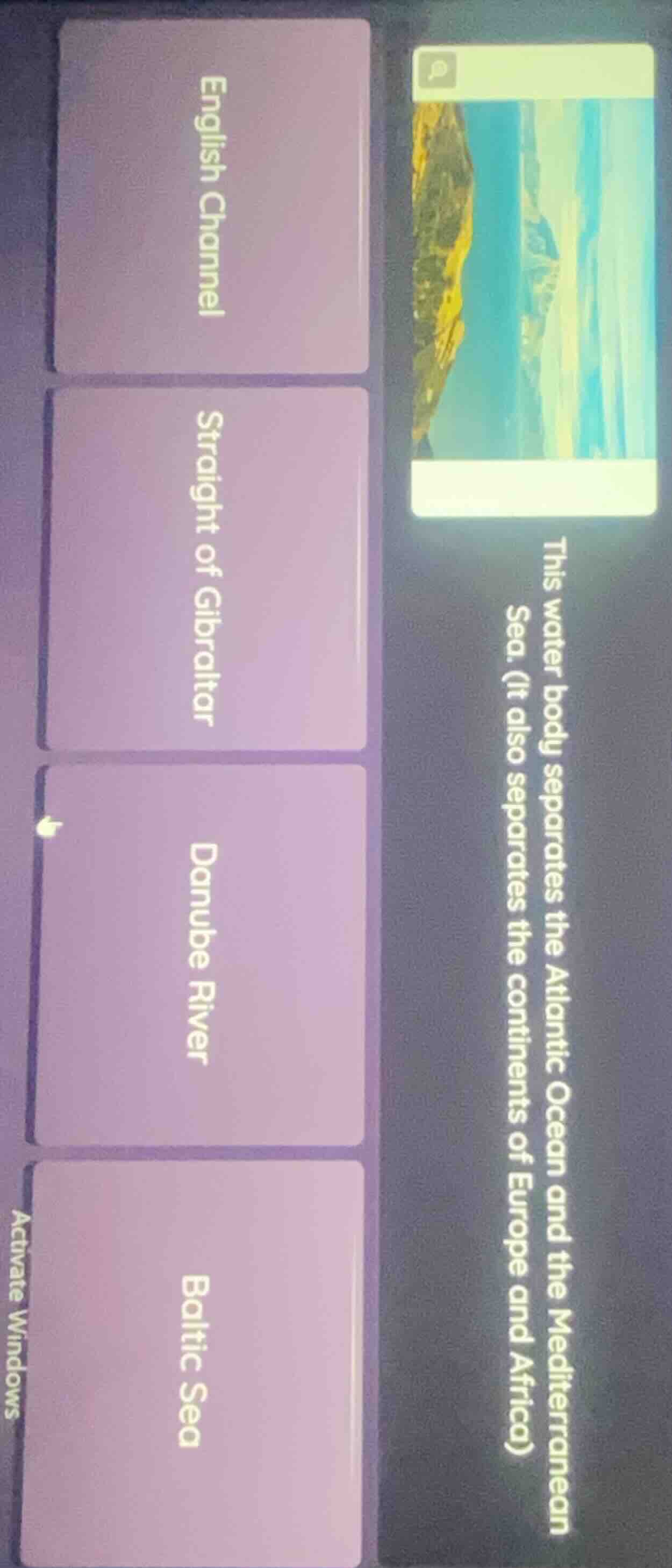 this water body separates the atlantic ocean and the mediterranean sea.…