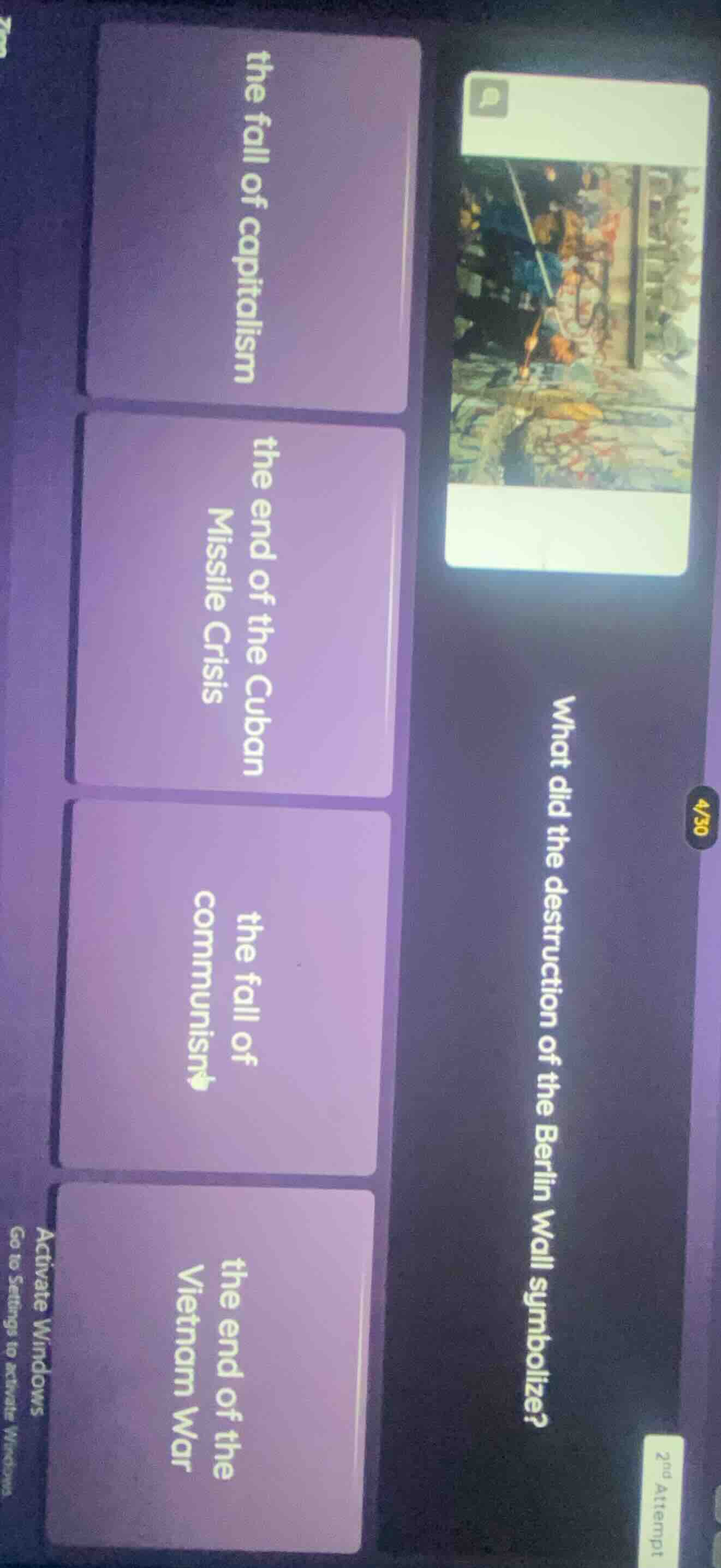 what did the destruction of the berlin wall symbolize? the fall of capi…