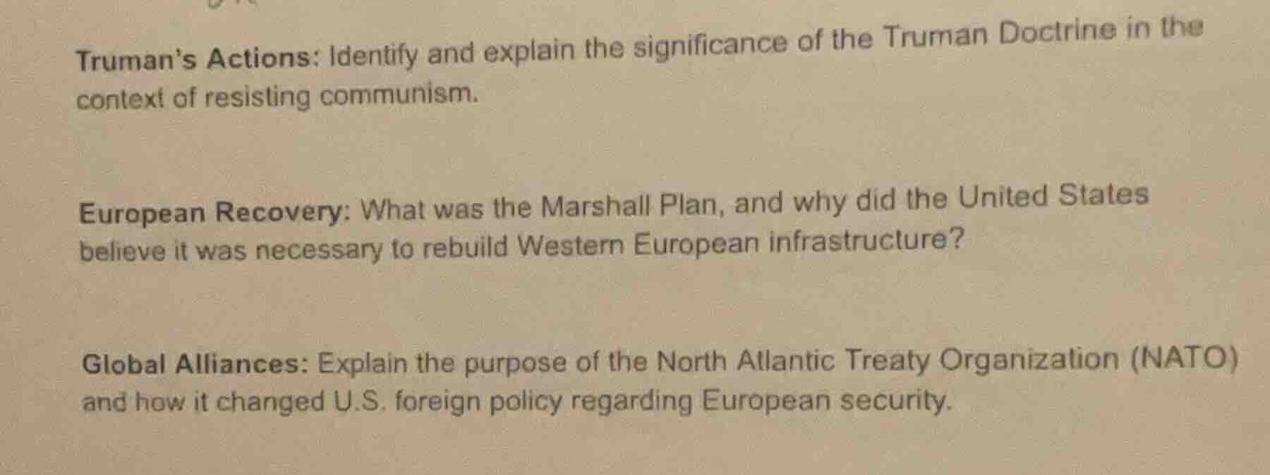 truman’s actions: identify and explain the significance of the truman d…