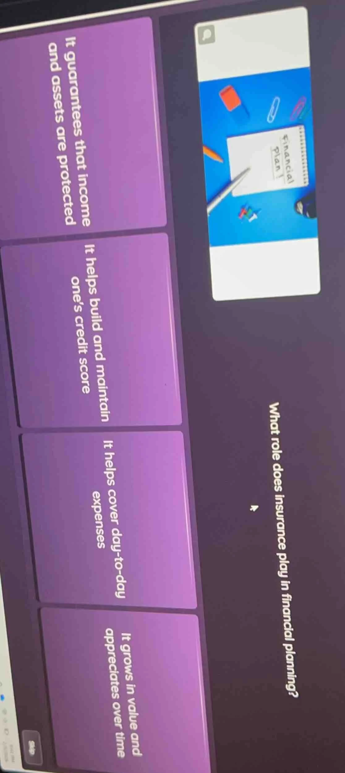 what role does insurance play in financial planning? it guarantees that…