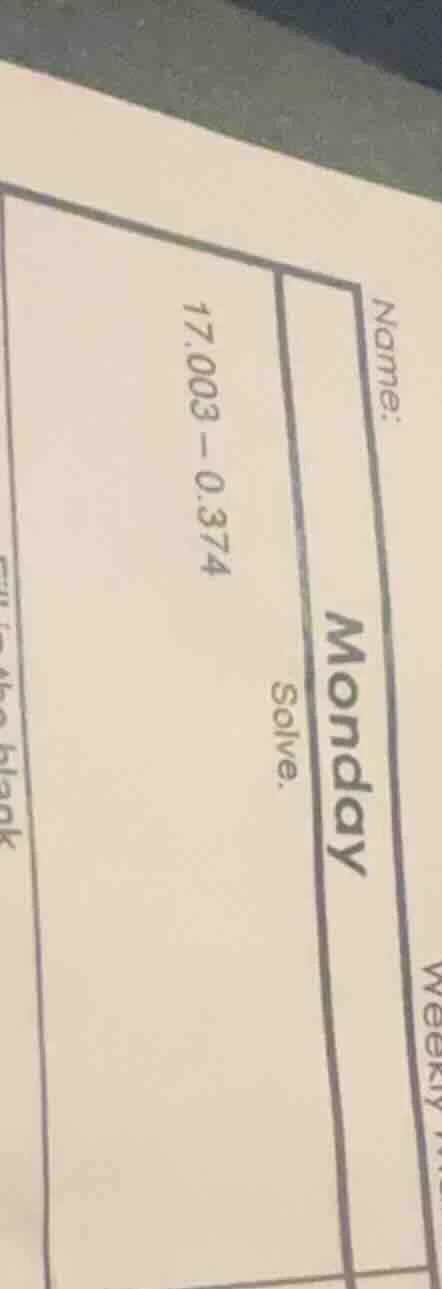 name: monday solve. 17.003 - 0.374