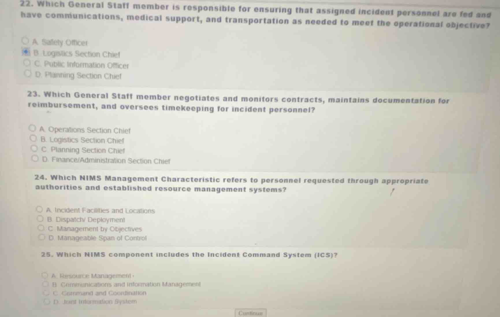 22. which general staff member is responsible for ensuring that assigne…