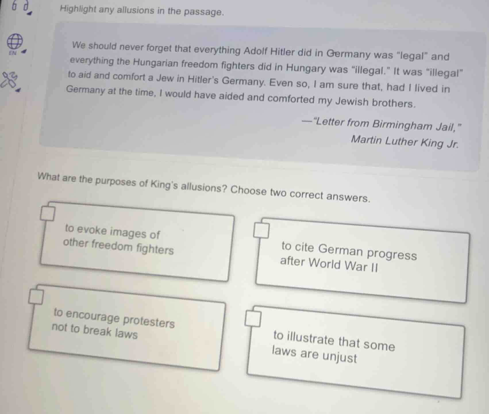 highlight any allusions in the passage. we should never forget that eve…