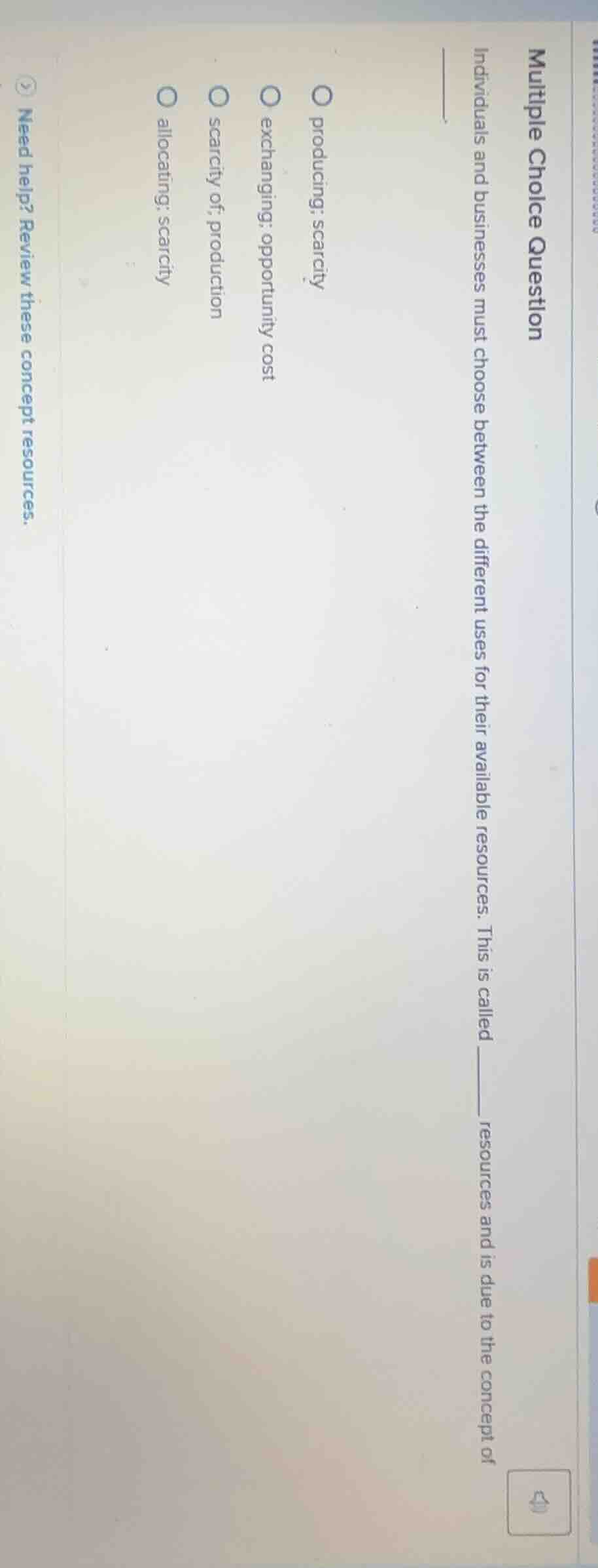 multiple choice question individuals and businesses must choose between…