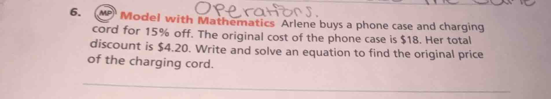 6. model with mathematics arlene buys a phone case and charging cord fo…